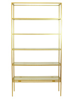 Cтеллаж OSWALD, золотой, стекло, 100x30x190 Cтеллаж OSWALD, золотой, стекло, 100x30x190