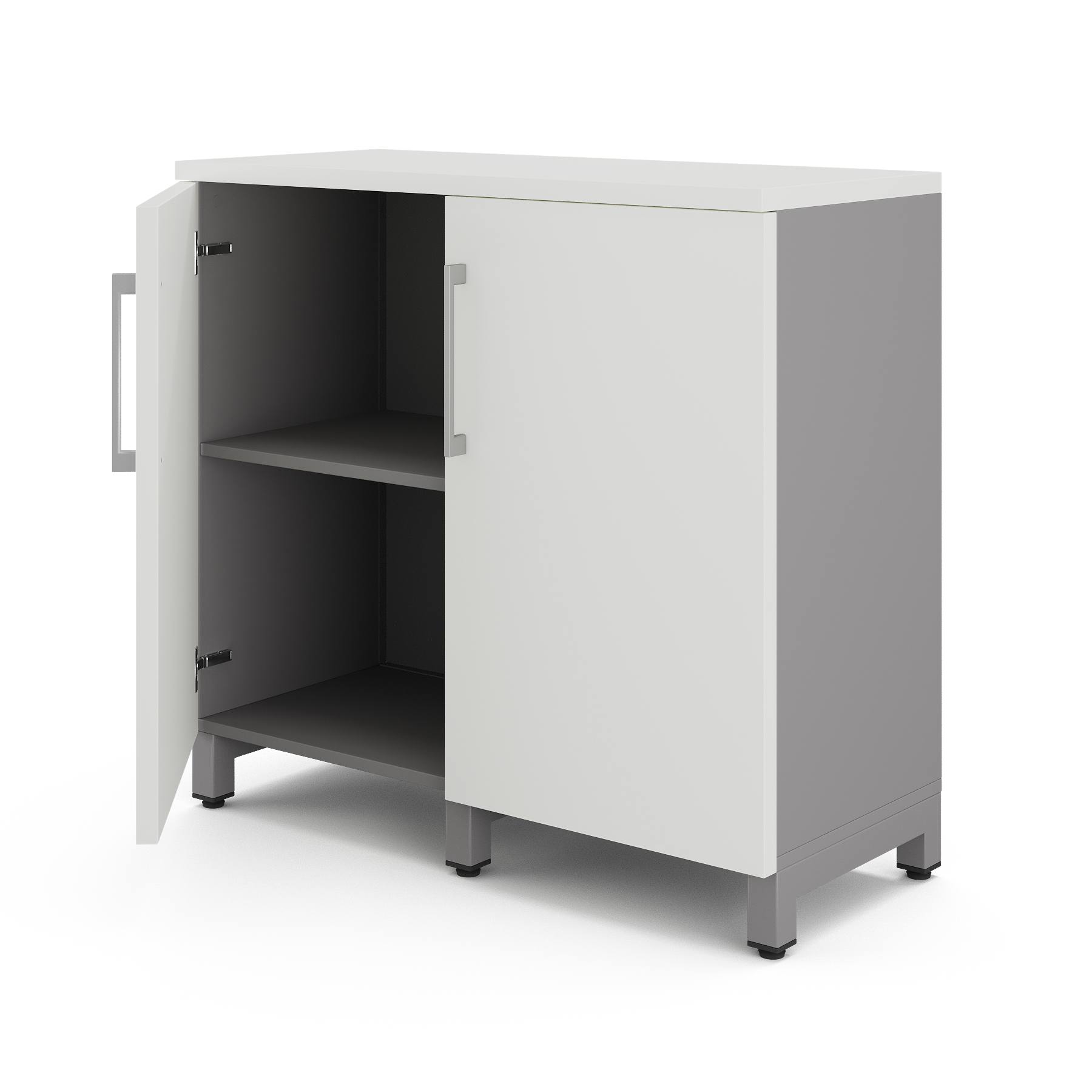 Шкаф распашной Kobor HR/2-90/40/M aluminum/premium Шкаф распашной Kobor HR/2-90/40/M aluminum/premium