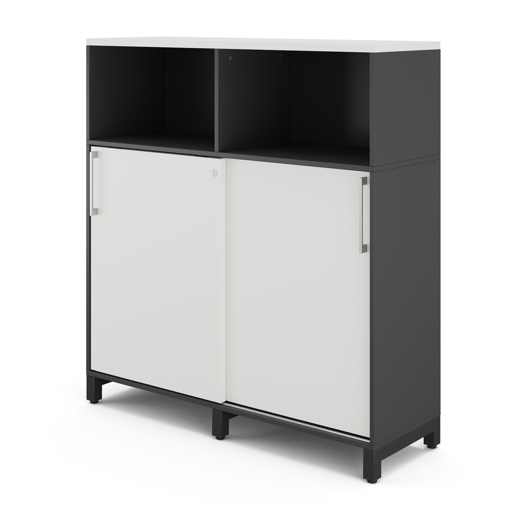 Шкаф открытый Kobor HK/2/1-120/40/M black/premium Шкаф открытый Kobor HK/2/1-120/40/M black/premium