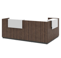 FASTA Приемная стойка угловая ТАБАК/БЕЛЫЙ