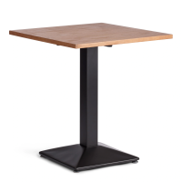 Стол RAGNAROK (mod.XMS-T9090) дерево вяз/железная опора, 70х70х76 см, груша №3/черная опора