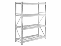 Стеллаж MS Pro 250/150x60/4 b с сетчатыми полками Стеллаж MS Pro 250/150x60/4 b с сетчатыми полками