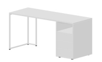 LKSTD166BLBLBL Стол на опорной тумбе 3 ящ. правый (push-to-open, в разборе), 158х60х75см
