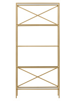 Стеллаж KARIN-800, золотой, прозрачное стекло, 80x30x175 Стеллаж KARIN-800, золотой, прозрачное стекло, 80x30x175