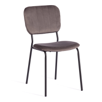 Стул CAROL (mod. UC06) / 1 шт. в упаковке металл, вельвет, 45 х 56 х 82 см, Light grey (светло-серый) HLR24 / черный