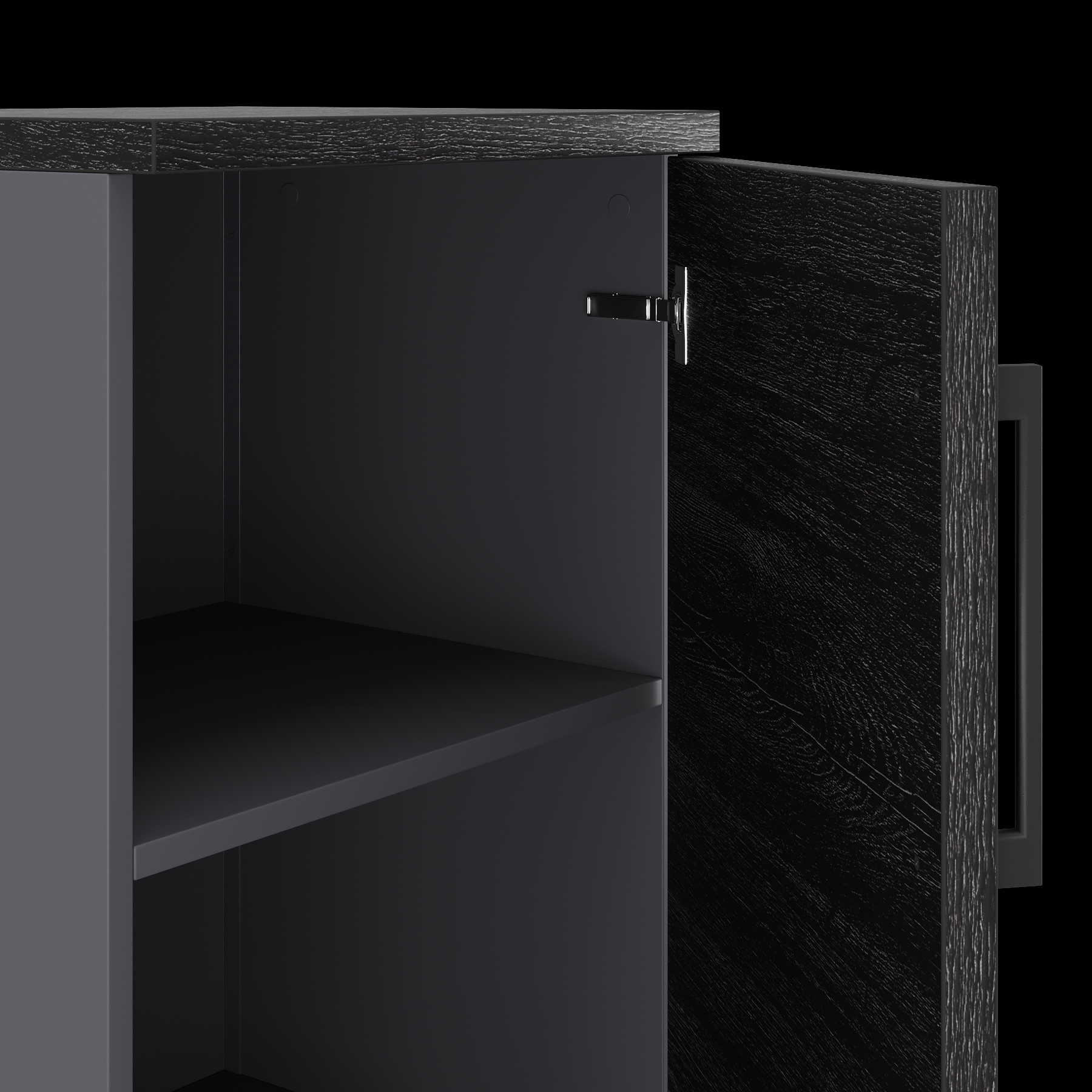 Шкаф распашной Kobor HR/3-45/60/M graphite/wood Шкаф распашной Kobor HR/3-45/60/M graphite/wood