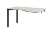 Стол эргономичный 1400х880х750 на металлокаркасе правый. Конечная секция D-513R_Акация Морава/Трюфель