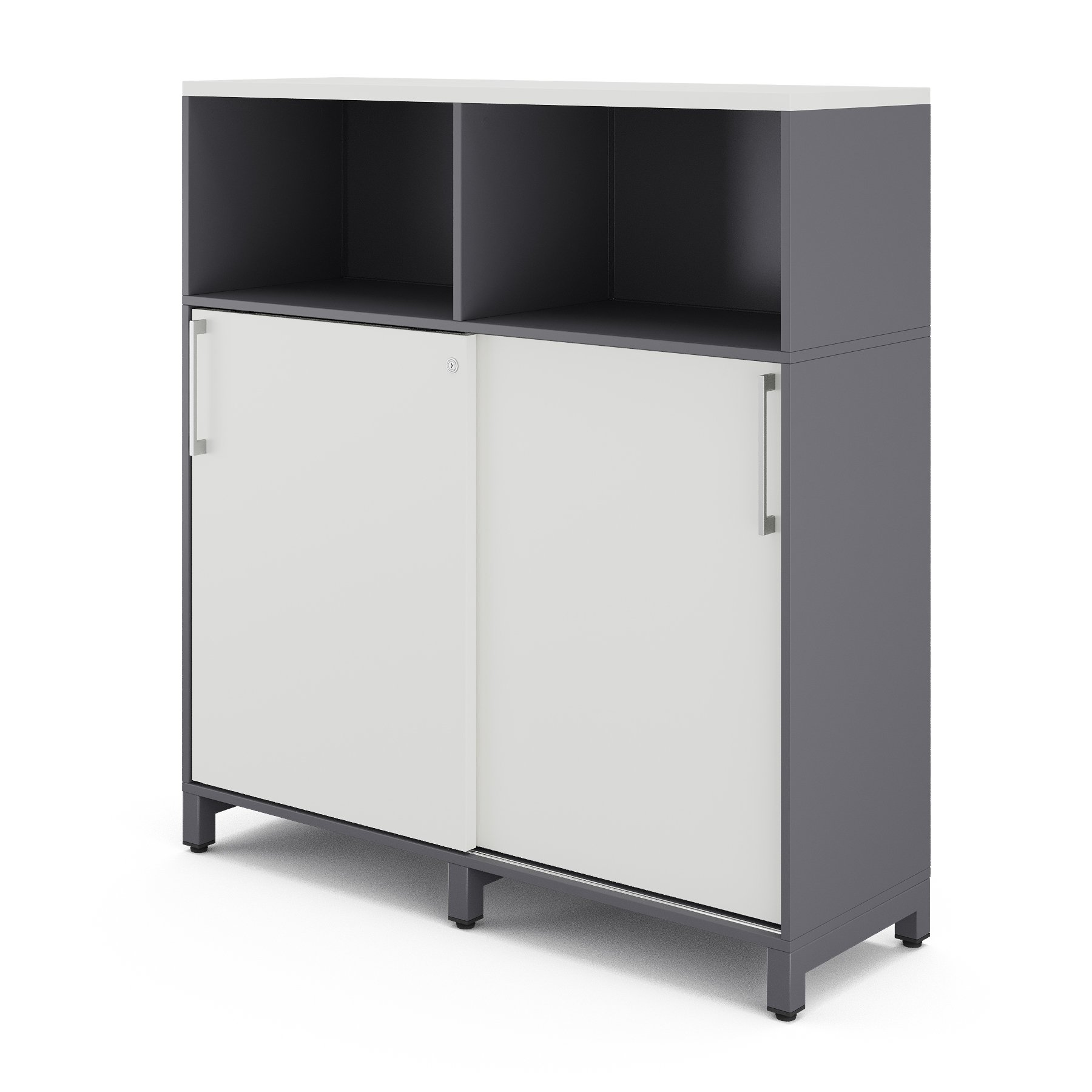 Шкаф открытый Kobor HK/2/1-120/40/M graphite/premium Шкаф открытый Kobor HK/2/1-120/40/M graphite/premium