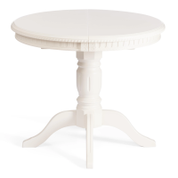 Стол STEFANO круглый бук, мдф, D90+30x77см, Ivory white Стол STEFANO круглый бук, мдф, D90+30x77см, Ivory white