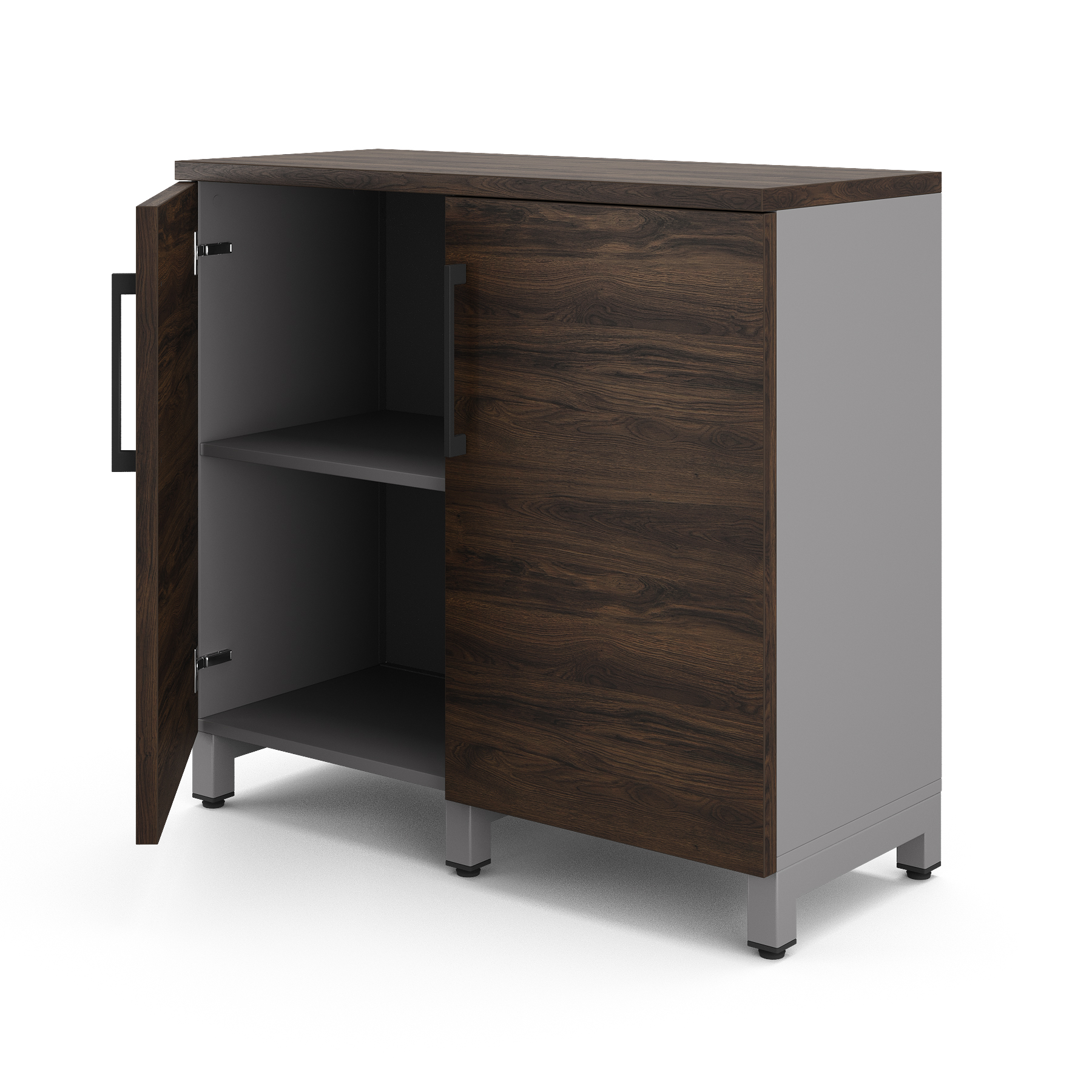 Шкаф распашной Kobor HR/2-90/60/M aluminum/charlston Шкаф распашной Kobor HR/2-90/60/M aluminum/charlston