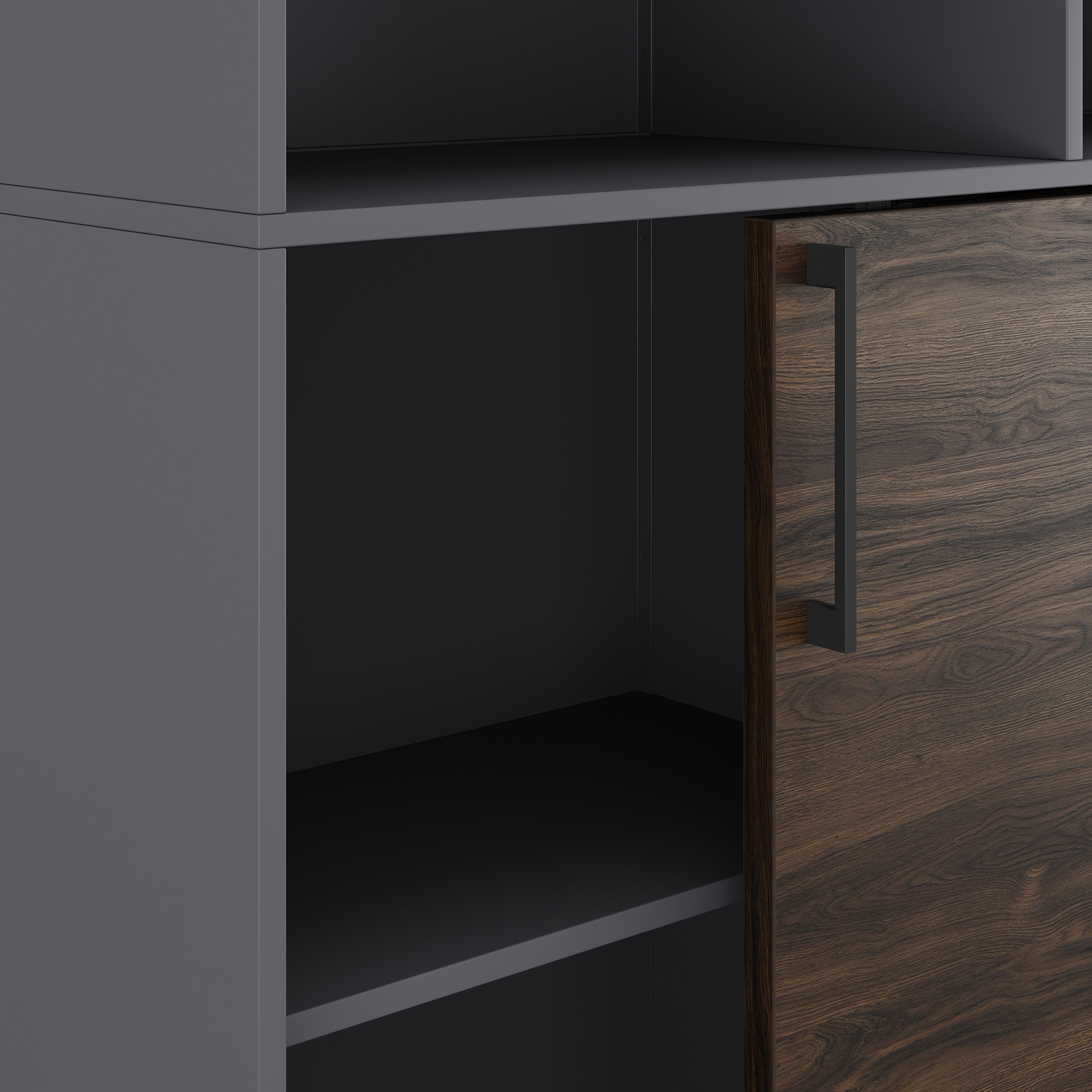 Шкаф открытый Kobor HK/2/1-120/60/M graphite/charlston Шкаф открытый Kobor HK/2/1-120/60/M graphite/charlston