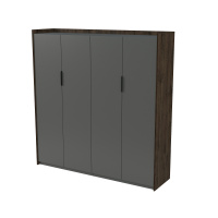 15ШДС.1807 Шкаф высокий, двусоставный (176.8x46x182.8 см) брауни/NEW graphit