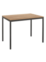 Стол обеденный SMART 900, черный, ЛДСП Дуб Канзас, 90x65x75