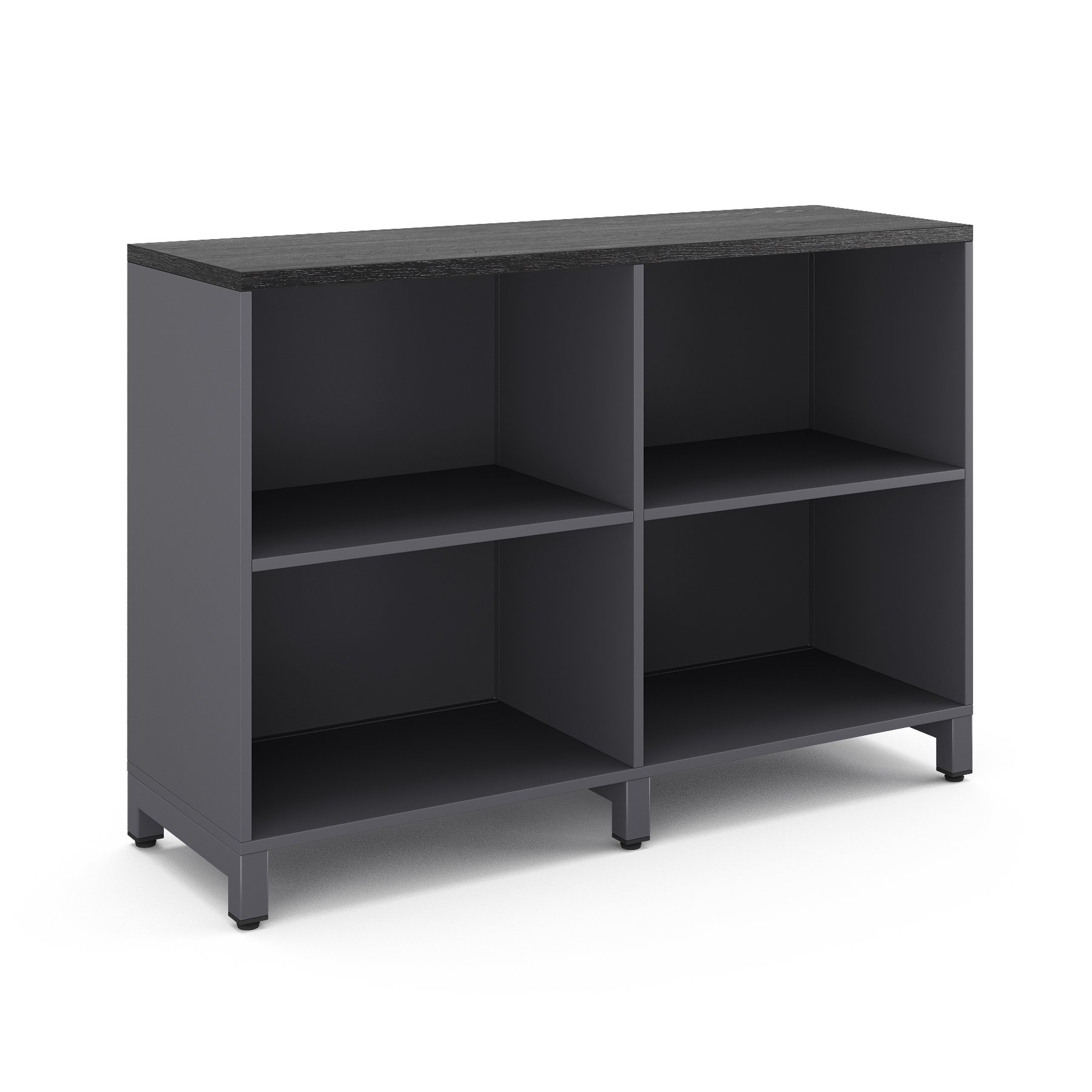 Шкаф открытый Kobor HO/2-120/60/M graphite/wood Шкаф открытый Kobor HO/2-120/60/M graphite/wood