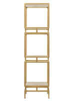 Стеллаж CUBIC-3, золотой, керамика Ivory, 40x40x150,5