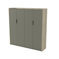 15ШДС.1808 Шкаф высокий комбинированный, двусоставный (176.8x46x182.8 см) okwood/terra