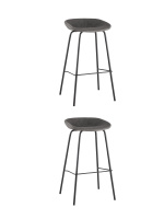 Стул барный Beetle Lite PU серый 2 шт