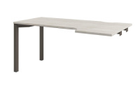 Стол эргономичный 1600х880х750 на металлокаркасе правый. Конечная секция D-523R_Акация Морава/Трюфель