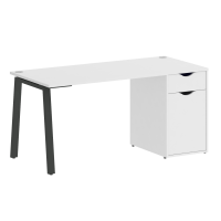 Home Office Стол письменный VR.SP-3-158.1.A Белый Бриллиант/Металл Антрацит 1580x720x750
