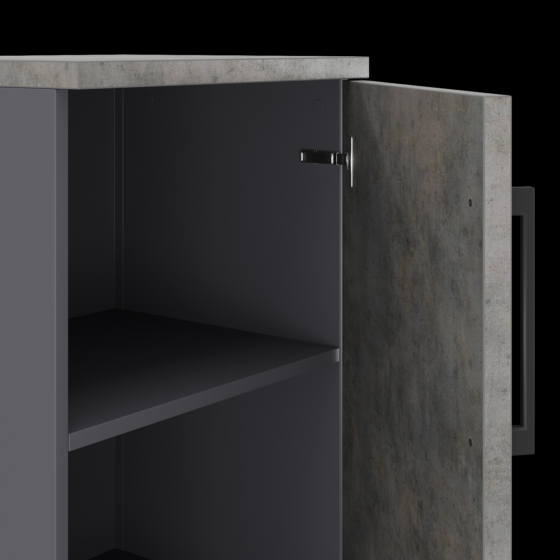 Шкаф распашной Kobor HR/3-45/60/M graphite/chicago Шкаф распашной Kobor HR/3-45/60/M graphite/chicago