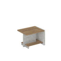 СФ-531601 / Журнальный столик модерн / Столешница, полка: дуб Чарльстон. Опоры: Бетон Чикаго