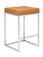 Стул полубарный SOHO, н/ж сталь, экокожа Foxy