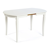 Стол раскладной Modena (MD-T4EX) дерево гевея/мдф, 100+29х75х75 см, ivory white (слоновая кость 2-5)