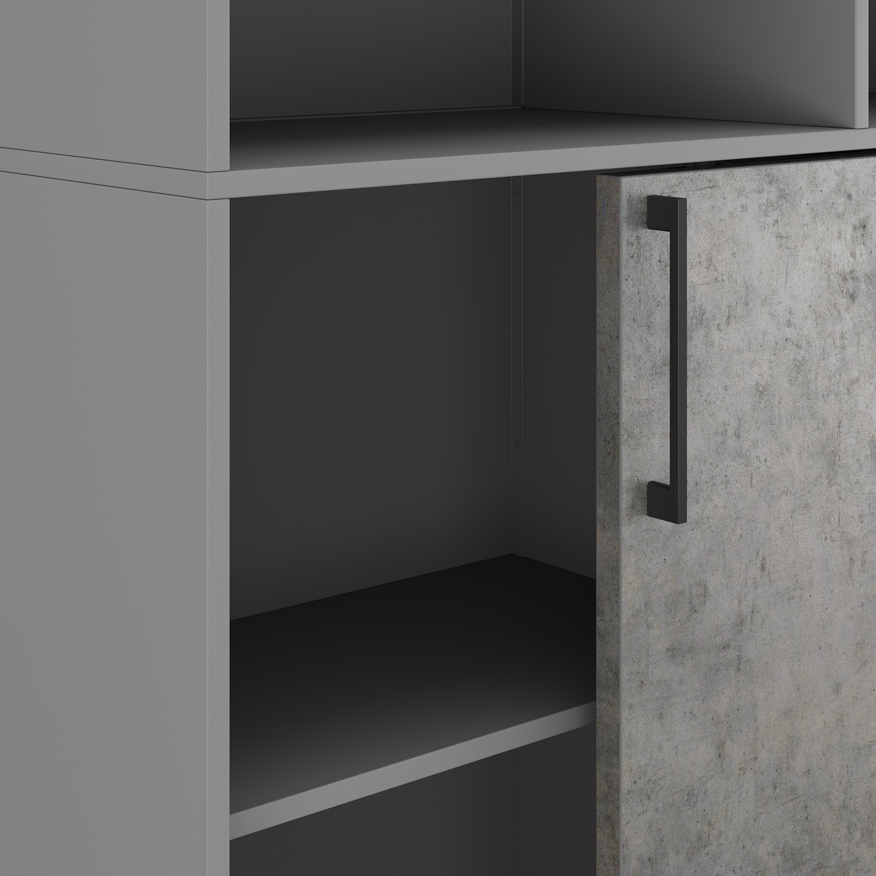 Шкаф открытый Kobor HK/2/1-120/40/M aluminum/chicago Шкаф открытый Kobor HK/2/1-120/40/M aluminum/chicago