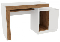 Компьютерный стол Модена белый / дуб вотан