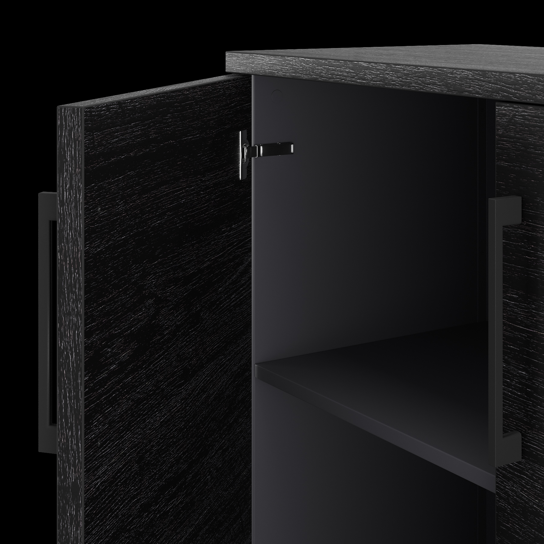 Шкаф распашной Kobor HR/2-90/40/M graphite/wood Шкаф распашной Kobor HR/2-90/40/M graphite/wood