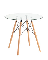 Стол Eames DSW NEW D80 стеклянный