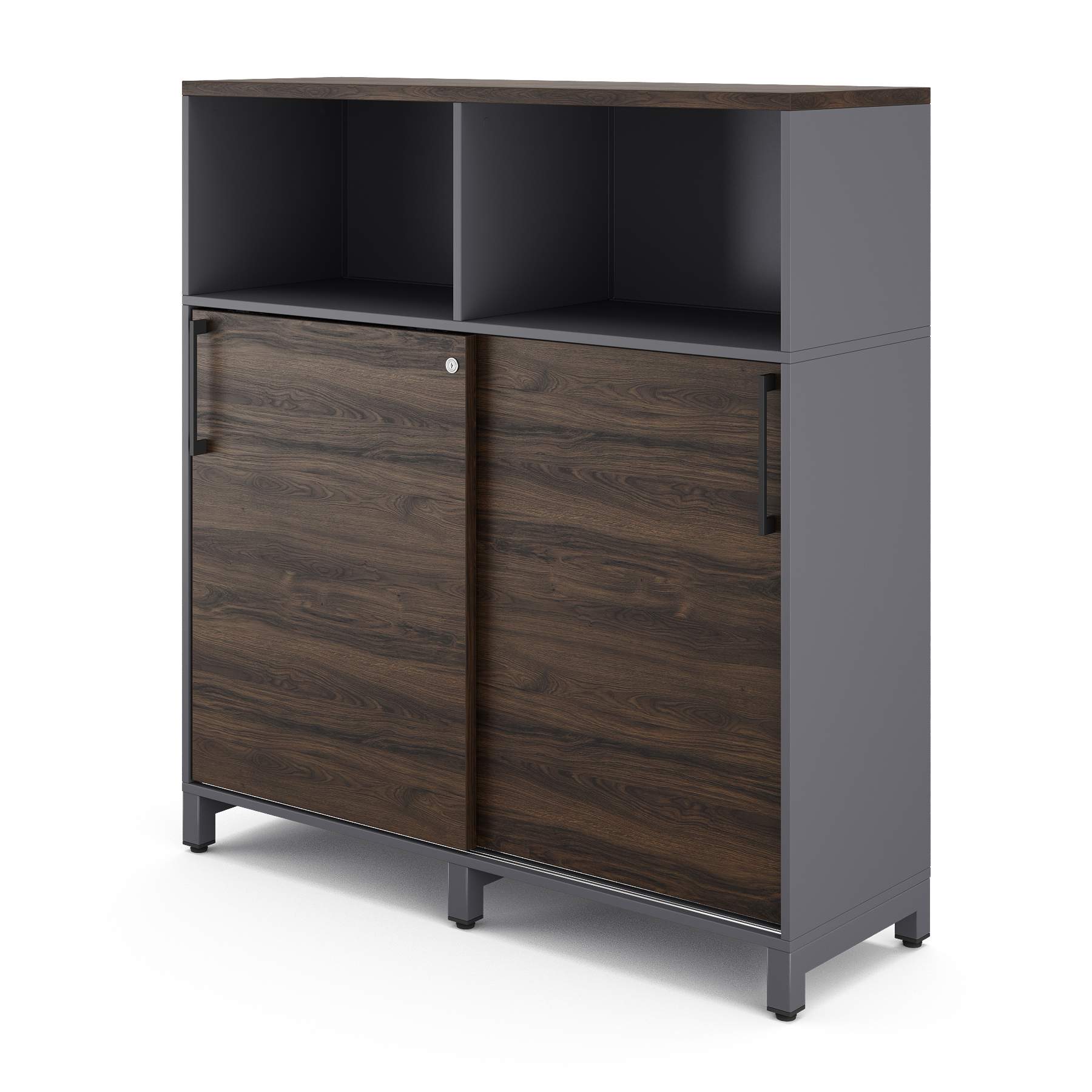 Шкаф открытый Kobor HK/2/1-120/60/M graphite/charlston Шкаф открытый Kobor HK/2/1-120/60/M graphite/charlston