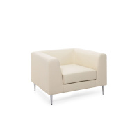 EVA UP Кресло, иск.кожа БЕЖЕВЫЙ/ХРОМ