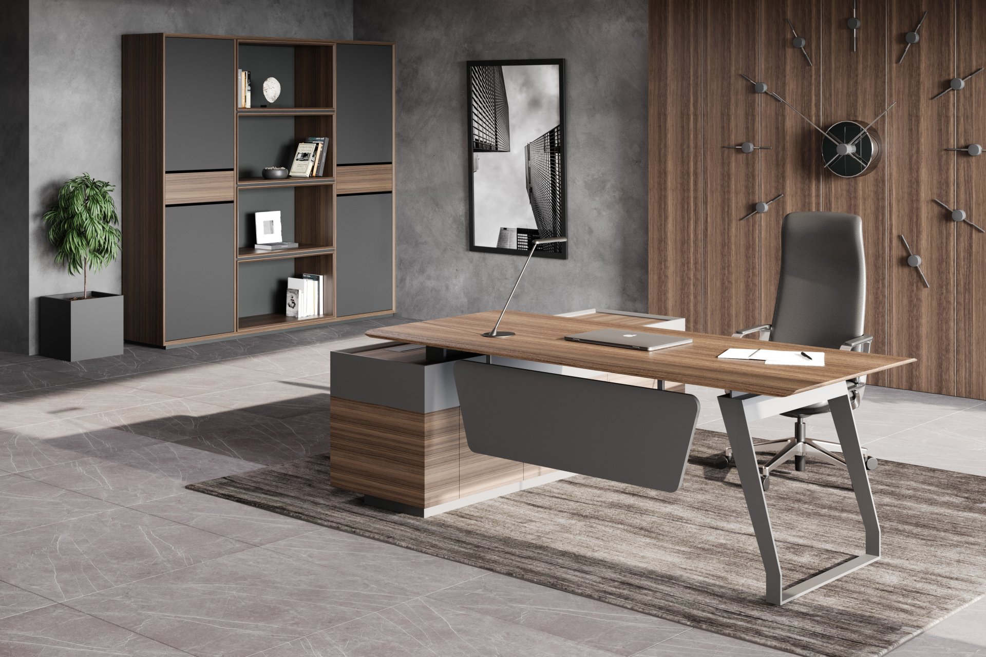 Кабинет руководителя Quartz Американский Орех Кабинет руководителя Quartz Американский Орех