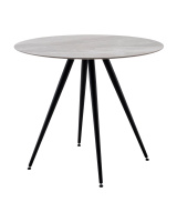 Стол Ники круглый столешница керамика Italian light grey 900 Стол Ники круглый столешница керамика Italian light grey 900