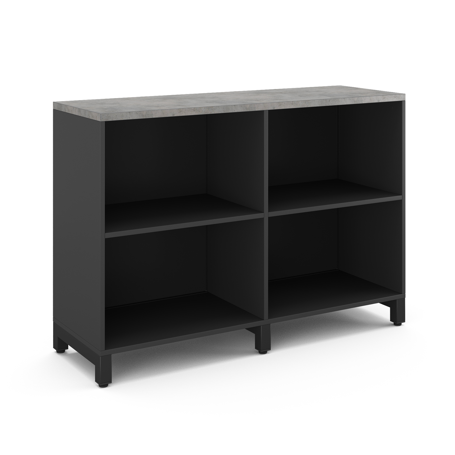 Шкаф открытый Kobor HO/2-120/60/M black/chicago Шкаф открытый Kobor HO/2-120/60/M black/chicago