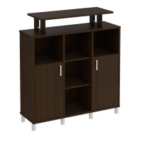 Стеллаж средний с надстройкой и деревянными дверками 801-523 ДШ Стеллаж средний с надстройкой и деревянными дверками 801-523 ДШ