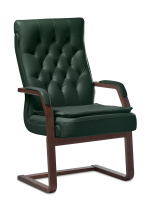 Кресло для посетителей Darwin C зелёная кожа Кресло для посетителей Darwin C зелёная кожа