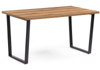Стол деревянный Лота Лофт 140х80 дуб крафт табачный / черный матовый