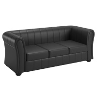 BRU18730001 Brooklyn Трехместный диван 202x90x71 черный