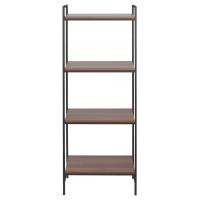 Стеллаж ALTO, черный, ЛДСП Орех 55x30x145 Стеллаж ALTO, черный, ЛДСП Орех 55x30x145