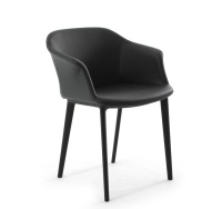 CORFU SOFT Кресло кожа, антр АНТРАЦИТ/ЧЕРНЫЙ