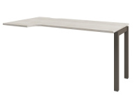 Стол эргономичный 1600х880х750 на металлокаркасе левый. Средняя секция D-522L_Акация Морава/Трюфель