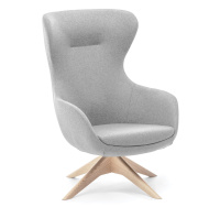 ELEGANCE Wood Кресло крутящ СЕРЫЙ M