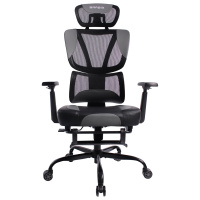 Кресло BRABIX PREMIUM "Venom GM-530", подножка, синхромеханизм, экокожа/сетка, черное/серое, 532951 Кресло BRABIX PREMIUM "Venom GM-530", подножка, синхромеханизм, экокожа/сетка, черное/серое, 532951