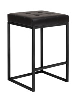 Стул полубарный SOHO, черный, экокожа Black