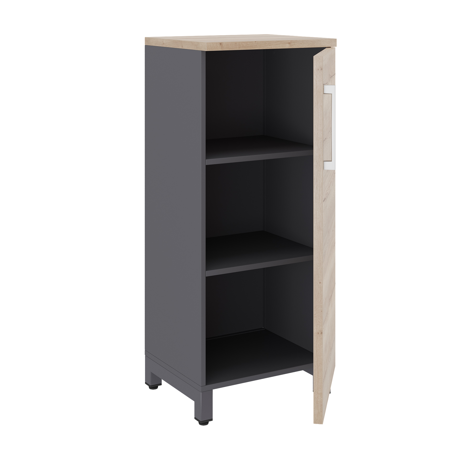 Шкаф распашной Kobor HR/3-45/40/M graphite/natural Шкаф распашной Kobor HR/3-45/40/M graphite/natural