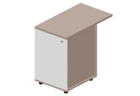 UDN44680TRBL Тумба приставная (4 ящика, без ручек) 460х780х750мм