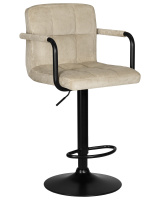 Стул барный DOBRIN KRUGER ARM BLACK (бежевый вельвет (LAR-E2041-04)) Стул барный DOBRIN KRUGER ARM BLACK (бежевый вельвет (LAR-E2041-04))