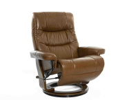 Кресло-реклайнер Relax Valencia_7583WQ (034 коричневый/029) + стол для ноутбука + стол для подлокотника + дополнительное основание